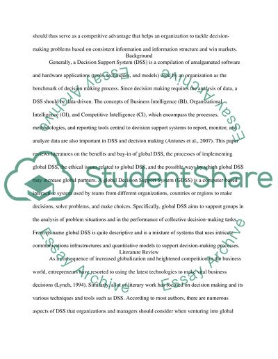 Global Decision Support