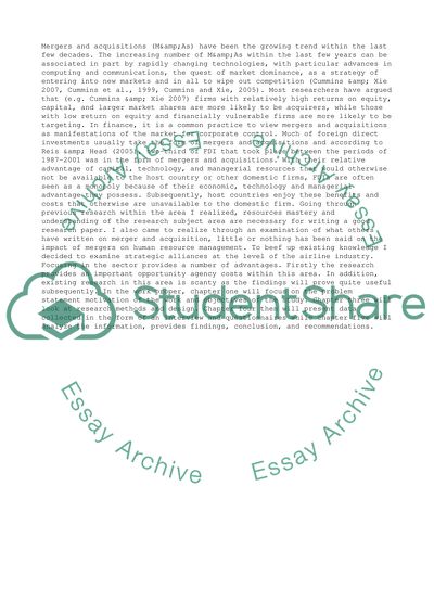 Strategic Alliances in the Airline Industry