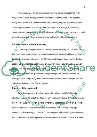 The World into Which Christianity Came