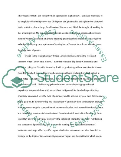 Pharmacy admission essay help