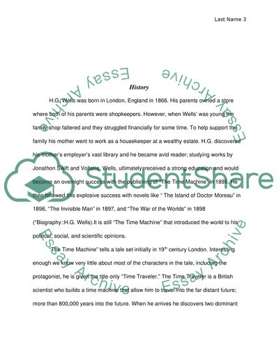 The Time Machine and Perspectives of H.G. Wells