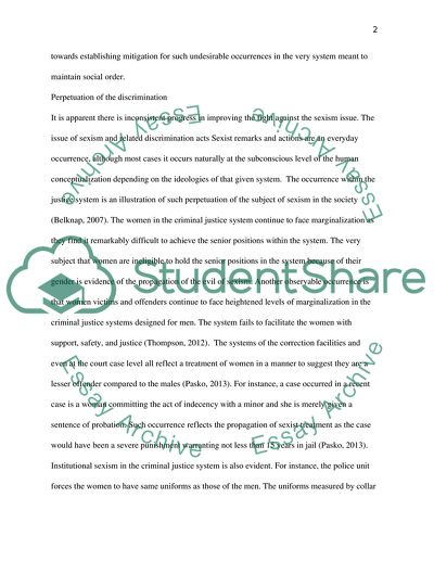 Sexism in Criminal Justice System