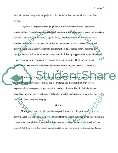 Issues of Transphobia