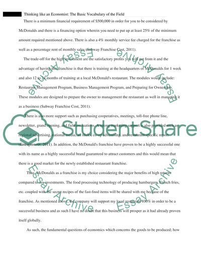 Thinking like an economist: The basic vocabulary of the field SLP
