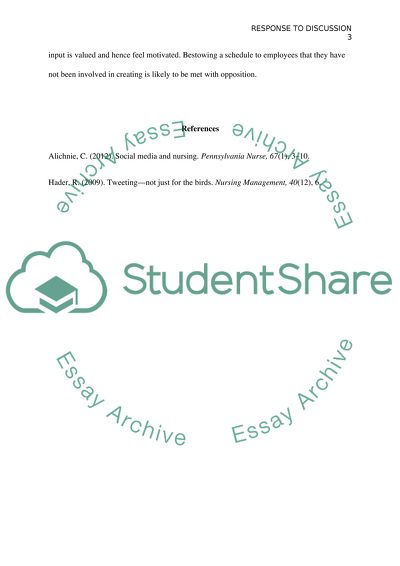 Discussion Board Post Response