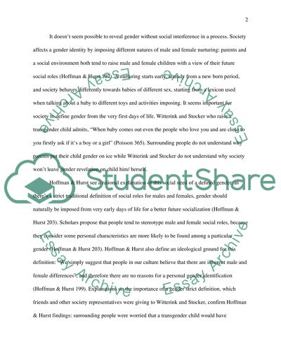 Society Defines Gender Roles