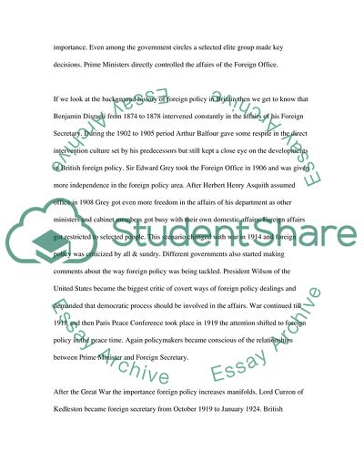 Historical Aspects of British Foreign Policy