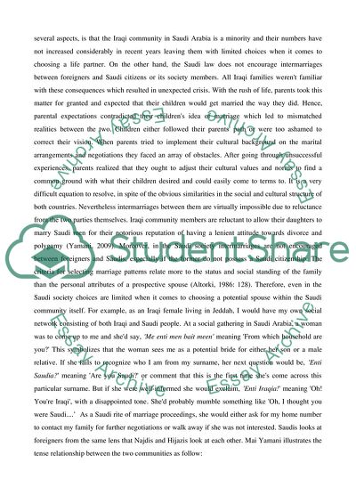 The Iraqi Community Members While Living in Saudi Arabia