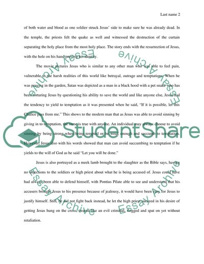 Analysis of The Passion of the Christ Movie by Mel Gibson