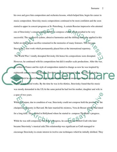 The music of Stravinsky