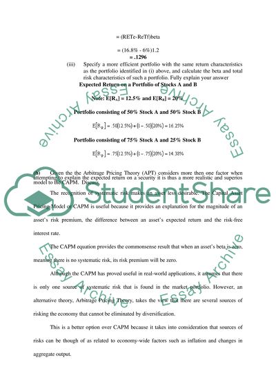 Business Finance, Computational and mini essay question