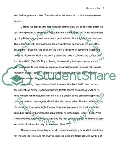 Movement in Time in God of Small Things