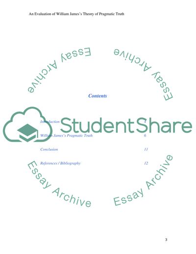 An Evaluation of William Jamess Theory of Pragmatic Truth