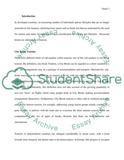 Tourism in Industrialized Countries