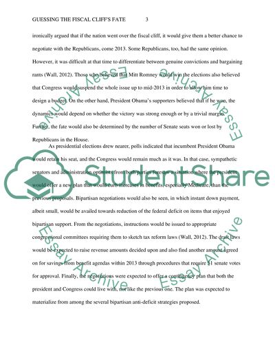 Gussing the Fiscal Cliffs Fate