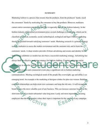 Marketing in Fashion