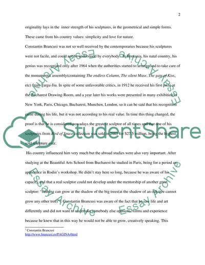 Constantin Brancusi Is a Famous Sculptor