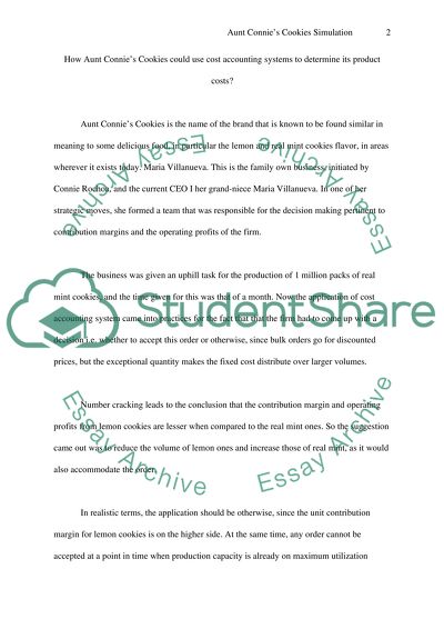 Aunt Connies Cookies Simulation