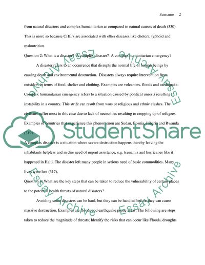Chapter Questions From Global health 101 richard skolnik book