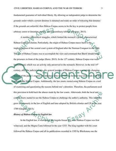 US Government the Primary Purpose of the Habeas Corpus