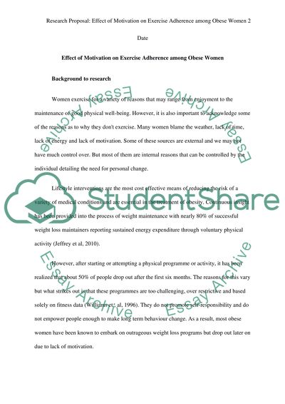 Effect of Motivation on Exercise Adherence among Obese Women