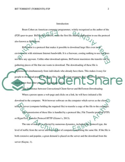 P2P Bit Torrent (Torrents)