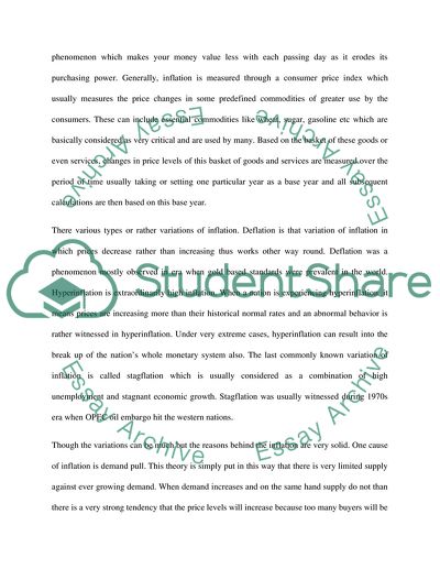 The Methods Open To a Government to Control the Rate of Inflation within an Economy