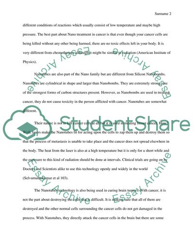 Nanotechnology in Treating Cancer