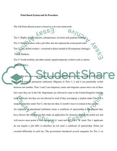 The Points-Based System Makes Migration Work in Britain