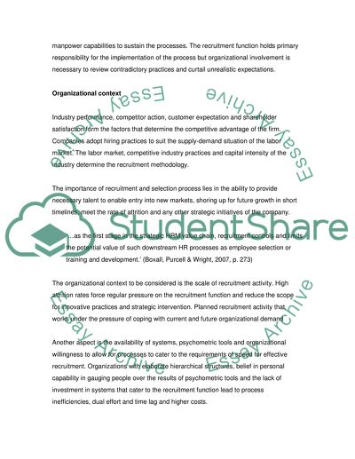 Recruitment Process Contribution to the Strategic Priorities of an Organization