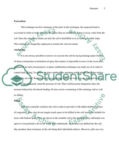 Engineering Techniques for Stabilizing Landslides
