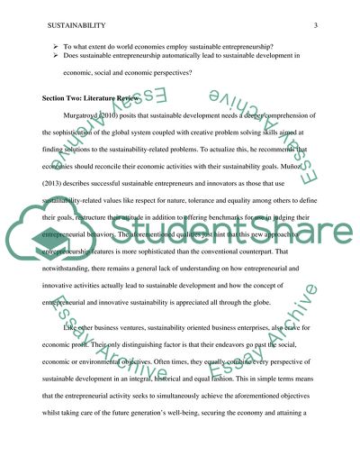 Users as Innovators in the Context of Sustainable Entrepreneurship