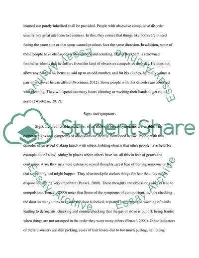 Obsessive-Compulsive Disorder: Symptoms and Treatment