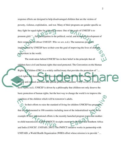 Challenge and Change in Society: The Case of UNICEF