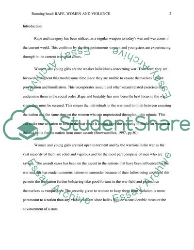 Rape and Savagery as a Regular Weapon to Todays War