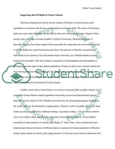 Is the French ban on headscarves (al-hijab) in schools a good idea