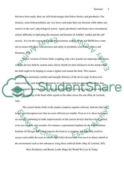 Advances in Medical Technology: Bionic Limbs