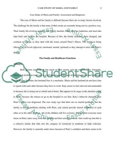 Case Study: Assessment and Diagnoses