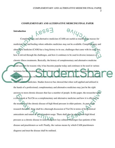 Complementary and alternative medicine