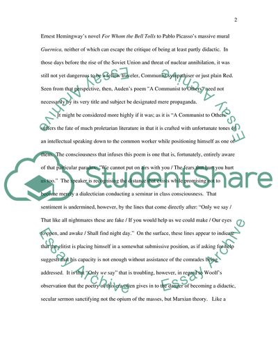 Modernist Poetry and the Issue of Propaganda