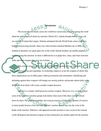 Next Weapon of Choice by Terrorist