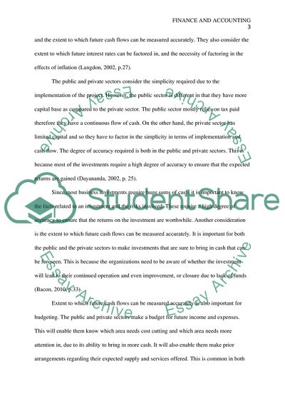 Use of Investment Appraisal Tools and Techniques in Private and Public Sectors