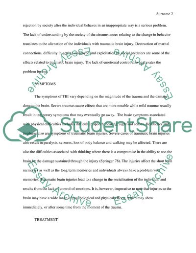 Traumatic brain injury/ TBI