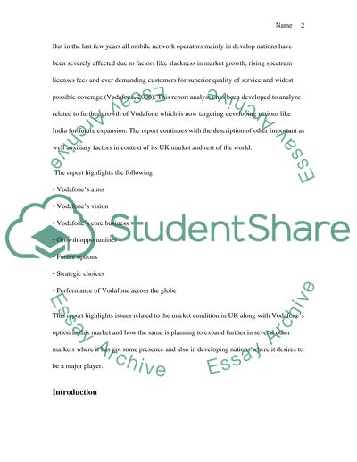 Vodafone Plc: Its Future As a Network Operator