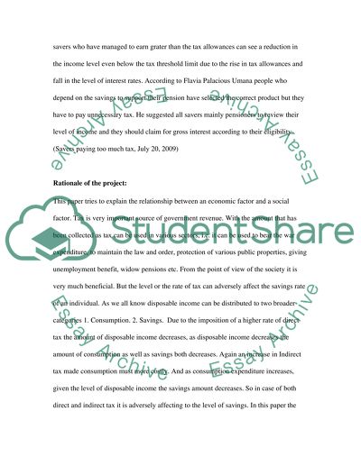 Changes in Taxation: Impact on Savers or Investors