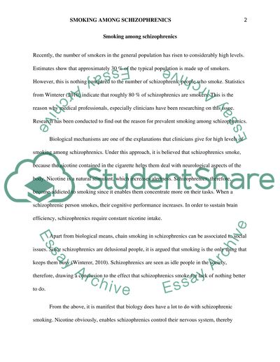 Schizophrenia and Smoking