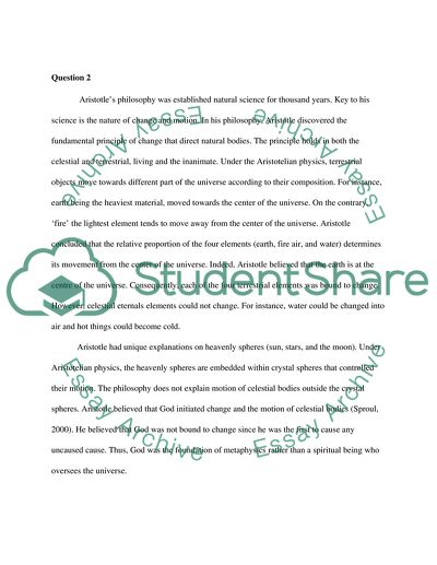 Pre-Socratic and Aristotles Philosophy