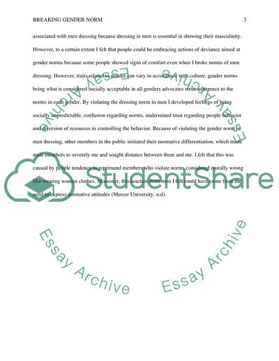 Breaking a Gender Norm