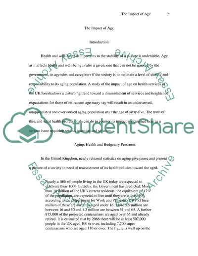 The Impact of Age on Health and Well-Being in the United Kingdom