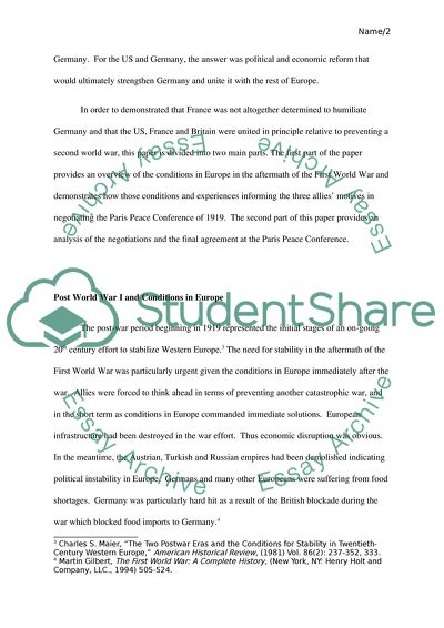 Britain, America Germany, France 1919